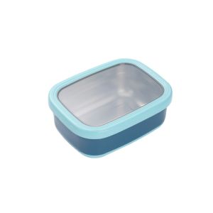 SKJK Chống rò rỉ Hộp cơm bằng thép không gỉ Hình chữ nhật Đã niêm phong Hộp giữ tươi Hộp lưu trữ nhà bếp Nắp có thể nhìn thấy Hộp đựng thực phẩm Tủ lạnh