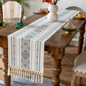 4/6/8/12 Seater Table Runner Mat Linen Kitchen Insulation Pad Table Runner Grid Dining Room Decor
