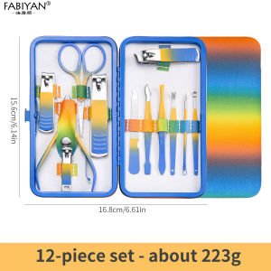 <Real Stock> Nail Clippers Full Set of Stainless Steel Nail Cutter Fingernail Toe Nail Scissor Dead Skin Scissor Nail File Nail Art Set Eyebrow tweezers Beauty Tools