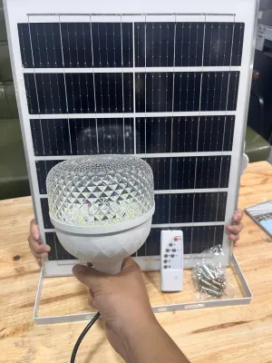 Đèn LED Năng Lượng Mặt Trời Mifidi Solar 500W Cao Cấp Tấm Pin 70x35cm Sáng 12h Bảo Hành 2 Năm - Ốp Trần Tiện Ích