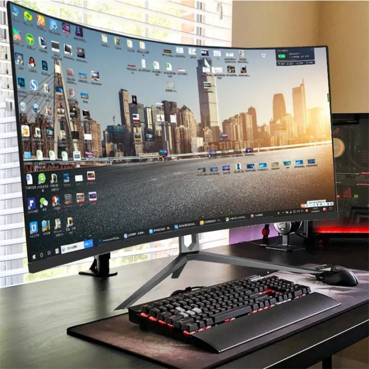 32inch Desktop Computer Lcd Gaming Monitor 27 Curved 144HZ Hd Internet Cafe 1080P Large Screen 24