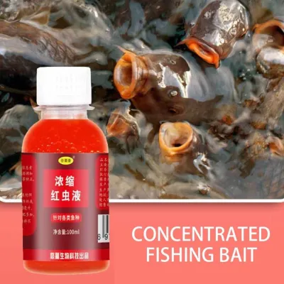 Mồi Câu Cá Nước Ngọt Trùn Đỏ Nguyên Chất 100ml – Nước Cốt Dụ Cá Siêu Nhạy Gom Cá Mạnh