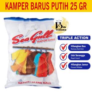 Seagull Kamper Napthalene 25 Gr Kamper Sachet Putih Kapur Barus Naptalene Wangi Mampu Mengusir Serangga dan Jamur pada lemari Baju pengharum pakaian