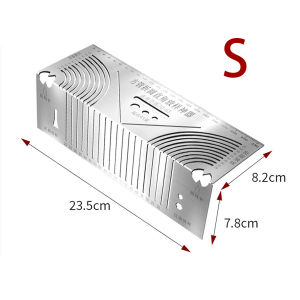 Penggaris sudut 90 derajat Alumunium 3D Penggaris Penandaan Busur Kanan Marking Ruler Mark Line