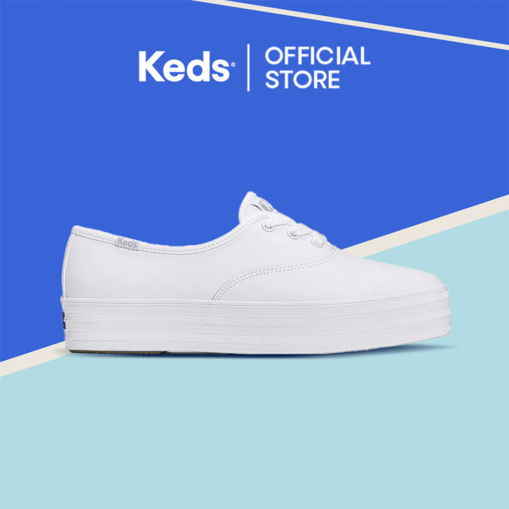 KEDS Women Point Leather-WH67982 Keds Wanita Kulit Sneaker Low Cut - Main Image