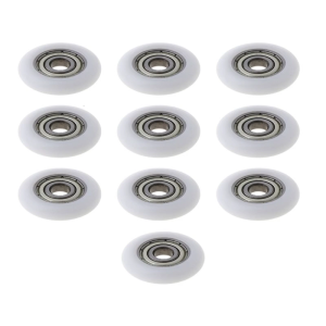 10 Pcs Nylon Plastic Pulley Circular Guide Bearing Pulley Sliding Conveyors Nylon Wheel Hardware for Shower Room
