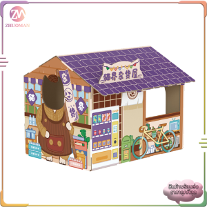 บ้านแมวกระดาษ ส่งกระดานตีนแมว บ้านสัตว์เลี้ยง บ้านลับเล็บแมว ที่นอนสัตว์เลี้ยง เตียงแมว/ของใช้แมว น่ารัก ติดตั้งง่า