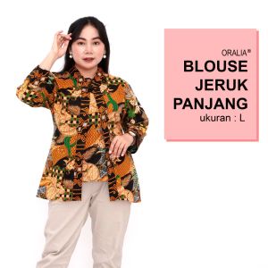 Atasan Batik Blouse Big Size Wanita Lengkap L-XL-2L-3L-4L-5L-6L-7L Model Blus Jumbo Seragam Batik / Atasan Batik Big Size Kantor / Pakaian Kekinian Wanita Jumbo LD 140