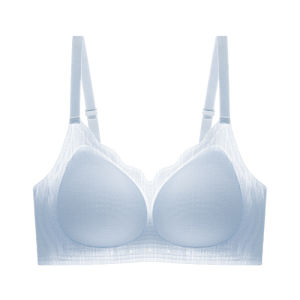 Traceless Liquid Foundation Underwear For Women With Invisible Small Chest Gathered Clothes Without Transparent Summer Thin Bra Without Steel Ring 无痕粉底液内衣