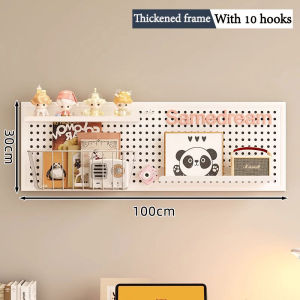 Wall-mounted metal pegboard 120x50cm for supermarket snack shelf toy hardware storage display shelf