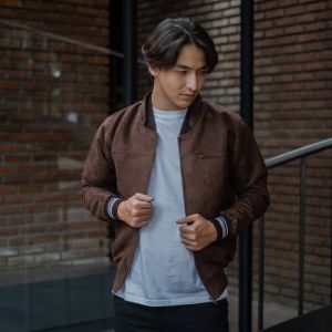 BAPIN Jaket Suede Prime Pria - Jaket Pria Suede Brown