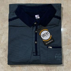 (COD) KAOS CRS 91 KRAH SALUR TERBARU l kerah distro terbaru pria dewasa kekinian\motif salur terbaru