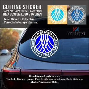 Cutting Sticker Stiker Peradi Otto Bulat Perhimpunan Advokat Indonesia Lawyer Hukum Anti Air