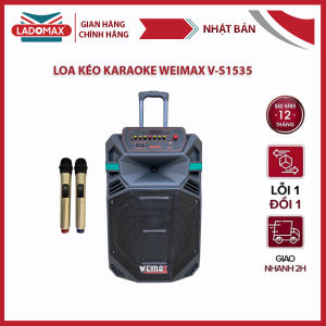 Loa kéo karaoke WEIMAX V-S1535 bass 4 tấc công suất max 500W tặng 2 micro có bảng điều khiển tích hợp đủ chức năng âm thanh sống động bass mạnh