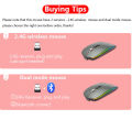 Dual Mode Bluetooth 2.4G Wireless Mouse One-Click Desktop Function Type-C Rechargeable Silent Backlight Mice for Laptop PC Computer. 