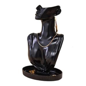 Mannequin Shaped Necklace Elegant Earrings and Rings Holder Organizer Display Stand for and Pendants
