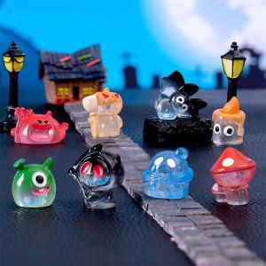 BABYBANG One-eyed Pumpkin Bat Skull Halloween Ghost Crystal Figurine Scary Resin Mini Ghost Ornament Creative DIY Decorations Halloween Decorations Ghost Festival