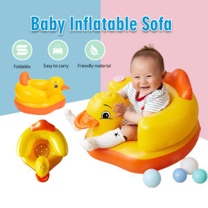 Baby Inflatable Sofa Baby Seat kerusi baby Portable Inflatable Bedroom Bathroom Sofa Learn to Sit Chair Infant Dining Lunch Chair Infant Back Support Baby Sofa Feeding Chair Seat Kid Gift Duduk Kerusi Makan Toddler Bayi| Mama House