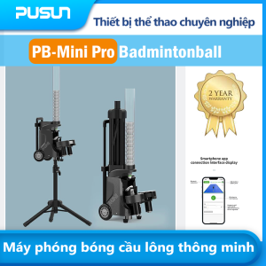 PUSUN PB-MINI Pro Automatic Badminton Ball Machine Máy tập bóng cầu lông với điều khiển từ xa APP