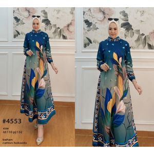 Gamis Muslimah Long Dress Bangkok Katun Hokaido Premium