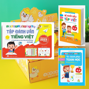 [Voucher 10k]Combo 3 món cho bé học Vào Lớp 1 ( Bộ 3 đánh vần + luyện chữ+ học toán)