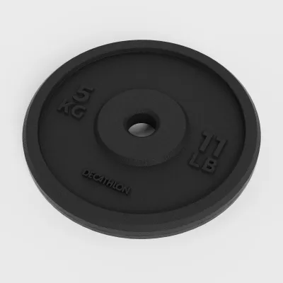Decathlon Fitness Solutions Cast Iron Weight Training Disc Weight (5 Kg 28 Mm) - Corength