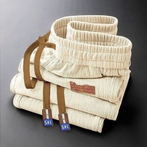 Shanshao Clothing Ice Silk Summer Pants Straight Pants Men Thin High-end Feel Wide-leg Pants Breathable Quick-drying Casual Pants