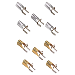 5ชิ้นนำมาใช้ใหม่รูปแบบเนลอาร์ตเมทัลสำหรับอะคริลิคเจลขยายได้พอดีกับสองสีเครื่องมือทำเล็บน้ำหนักเบา