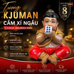 TƯỢNG TRANG TRÍ MINI KIUMAN CẦM XÍ NGẦU ĐỂ BÀN TẠO CẢM GIÁC THƯ THÁI