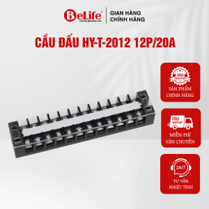 Cầu đấu dây HY-T-2012 12P 20A cầu đấu điện 12 cực Domino đấu dây tủ điện công nghiệp