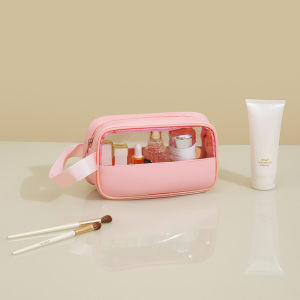 กระเป๋าเครื่องสำอาง PVC กันน้ำ มีซิป พกพาง่าย Premium | กระเป๋าเก็บของใช้ส่วนตัว กระเป๋าใส่เครื่องสำอาง