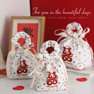 Jewelrg ซองแต่งงาน ซองการ์ดงานแต่ง ซองแดงงานแต่ง ซองงานแต่งงาน ลายจุดสีสันสดใส ถุงขนมงานแต่งงาน กระเป๋าถือ โบว์หวาน ถุงน้ำตาลเทศกาล แฟชั่น แบบพกพา ถุงเชือกสำหรับใส่ขนม งานแต่งงาน