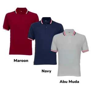 Polo List Paket Hemat 3pcs 100rb / Kaos Kerah List Pelangi Lengan Pendek / Kaos Kerah Seragam / COD
