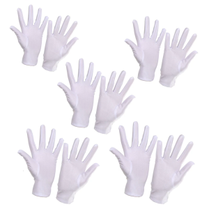 Adult White Gloves for Ceremony School Boys and Girls White Elastic Gloves for Dress Etiquette Gloves Stage Performances