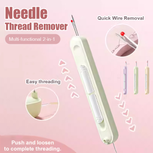 2 In 1 Seam Ripper Needle Threader Easy Use Safe No Hurt Hands Quick Sewing Kit