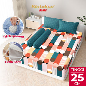 Kintakun DLUXE Sprei Set Fitted Tinggi 25cm RAYHAN 160x200 / 180x200 / 200x200 Seprai Dewasa Queen King Aesthetic Varian Size