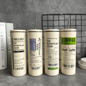 Botol Minum Stainless Steel 600ml Sedotan Cangkir/Cangkir Thermos Kopi/Bahan Stainless Steel