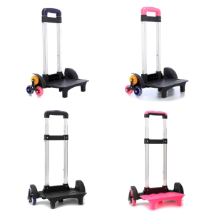 Backpack Trolley with Telescopic Handle 6 Wheels Hand Cart Rolling Luggage Carts Foldable Trolley Cart for School Bag