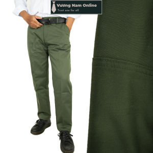Quần kaki nam trung niên đẹp ống suông cao cấp vải dày form chuẩn VNO42