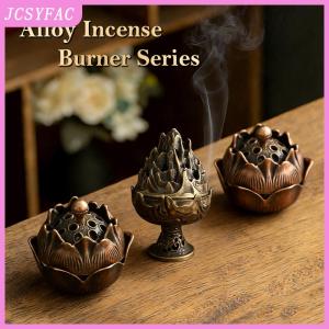 JCSYFAC Vintage Alloy Incense Burner Stick Holder Three Legged Hollow Out Mini Sandalwood Censer Incense Burner Home Decoration