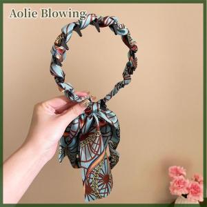 Aolie Ribbon Comb Headband Vintage Wave Headband With Floral Ribbon Comb - Reversible High Crown Effect Hairband