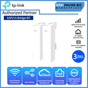 TP-LINK EAP215-Bridge KIT Wireless Bridge 5 GH 867 Mbps Long-Range Indoor/Outdoor Access Point