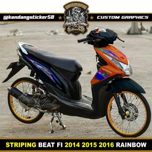 Striping BEat FI 2014 2015 2016 Rainbow Striping Icon Sticker Beat Thailooks Mothai Sunmori Lookstyle Babylooks Thailand Nighride Ototrend KandangSticker