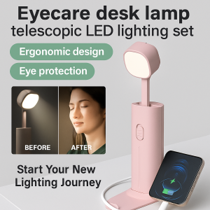 Portable Study Desk Lamp Study Table Desk LED Light Lamp Study Night Light With Phone Holder Eye Protection Lamp