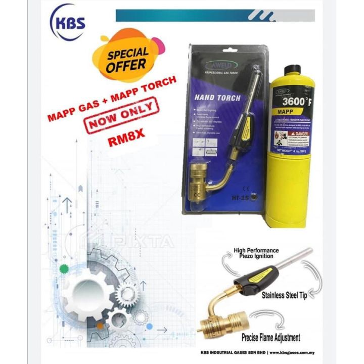 AWELD MAPP TORCH ( 1C020 / HT-1S ) | Lazada