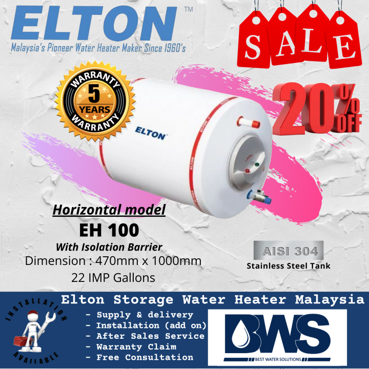 Elton EWH100R (EH-100 100 litres) Storage Water Heater Malaysia