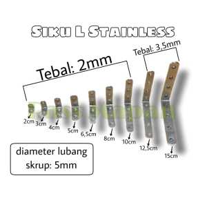 Siku L Ambalan Siku Rak SS Stainless Steel