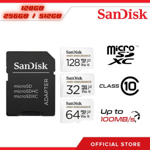 SanDisk SDSQQNR High Endurance MicroSDXC with Adapter 128GB 256GB 512GB V30 U3 Class 10 Up to 100MB/s for CCTV
