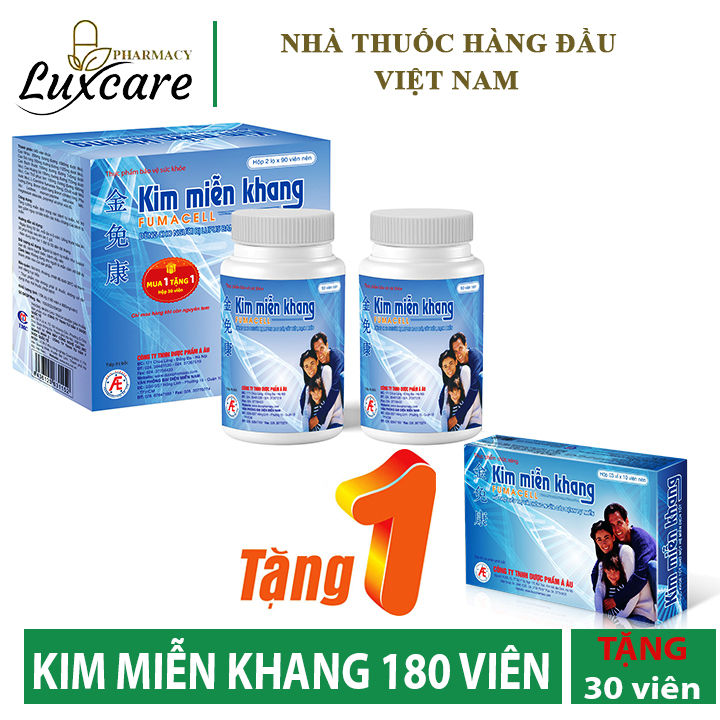 [TẶNG 1 HỘP 30 VIÊN] Kim Miễn Khang (Hộp 180 viên) - Hỗ trợ giảm các bệnh ngoài da vảy nến