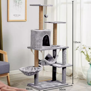 Cat climbing frame Ready Stock cat tree house  Luxury Double Space Capsule Cat Nest Multifunctional Integrated 猫爬架